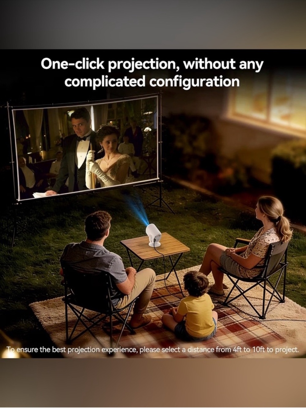 Mini 1080P Projector smart portable projector - Picture 4 of 6